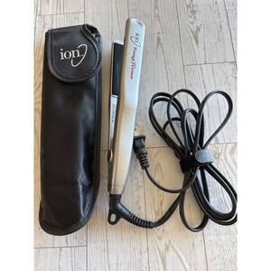 Ion Titanium Platinum 1" Hair Styling Flat Iron Straightener Mini Travel & case
